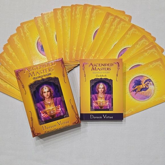 Ascended Masters Oracle Cards 44 Card Deck and Guidebook Doreen Virtue Deities - Picture 2 of 11